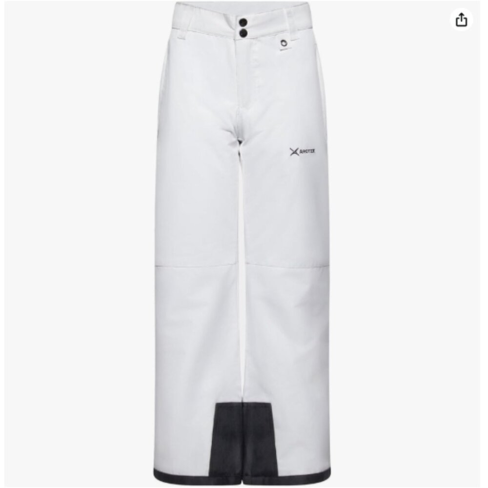 Arctix Kids Snow Pants, White, Large (Husky)